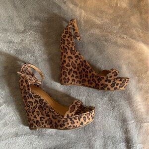 Forever 21 Leopard Print Wedges Size 5